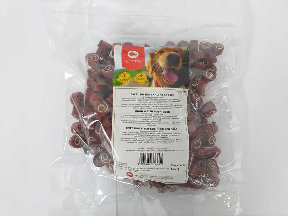 Šunų Skanėstai - MACED Antis ir Žuvis 500g