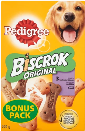 Sausas Šunų Maistas - Pedigree Biscrock Original 500 G