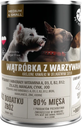 PetRepublic Šunų Maistas - Pet Republic Su Kepenėlėmis Ir Daržovėmis 400g