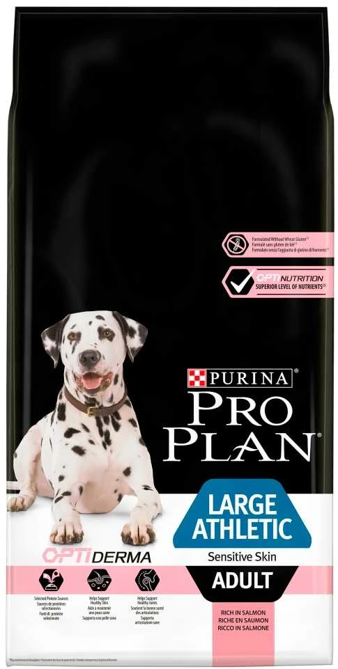 Purina Nestle Sausas Šunų Maistas - PURINA Sensitive Skin Dideliems Atletiniams Suaugusiems Šunims Su Lašiša 14 kg