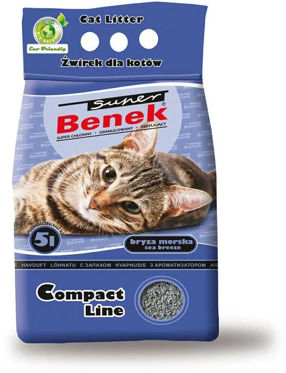 Certech Super Benek Compact Scented Sea Breeze - kačių kraiko suspaudimas 5 l