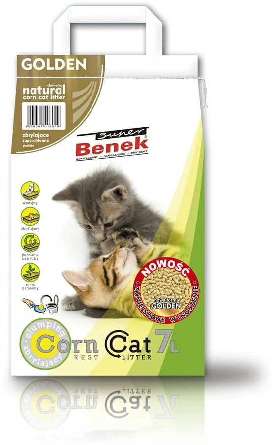 Kraikas dla kota Super Benek Corn Golden 7 l