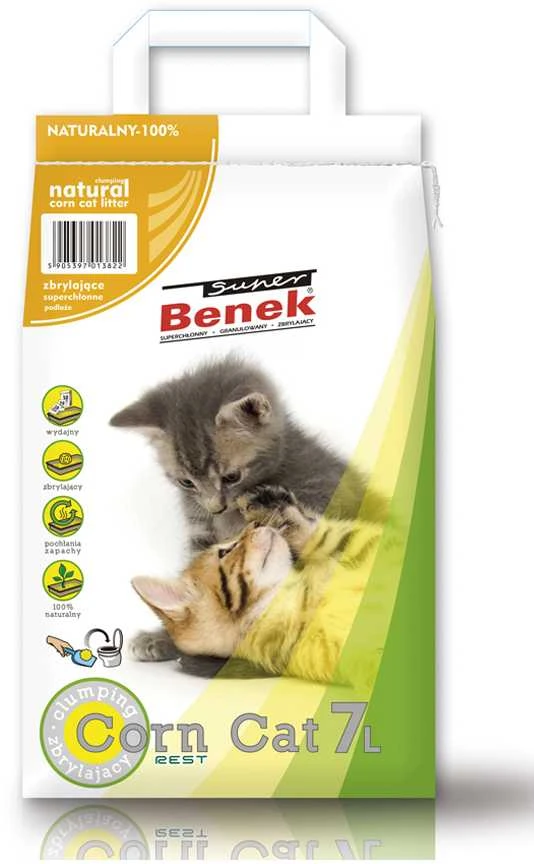 CERTECH Super Benek Corn Cat - kačių kukurūzų kraiko gumulavimas 7l
