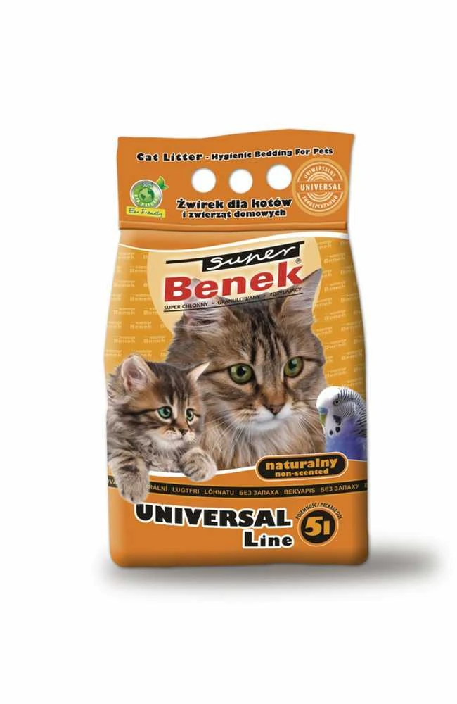 Certech Kačių Kraikas - SUPER BENEK UNIVERSAL Bentonito Smėlis 5 l