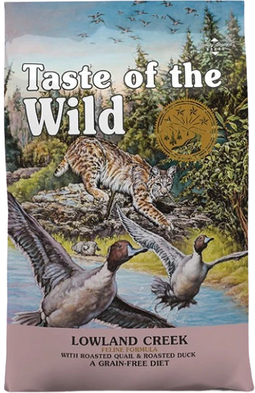 Taste of the Wild Lowland Creek sausas maistas katėms su kepinta putpeliena ir antiena 6,6kg