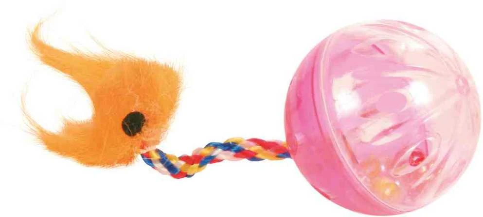 Trixie PIŁKA GRZECHOCZĄCA Z PIÓRKIEM 2vnt..