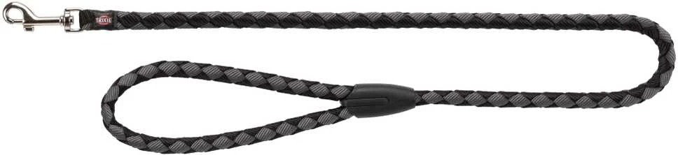 TRIXIE Cavo pavadys, S-M 1m/12mm, juodas/grafito