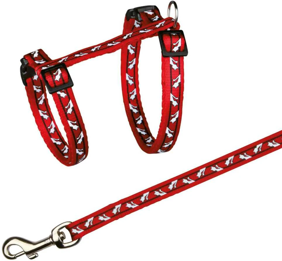 Trixie Komplektas katei nailoninis su petnešom,27-46cm/10mm, 1,20m