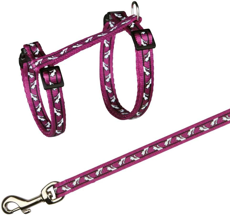 Trixie Komplektas katei nailoninis su petnešom,27-46cm/10mm, 1,20m