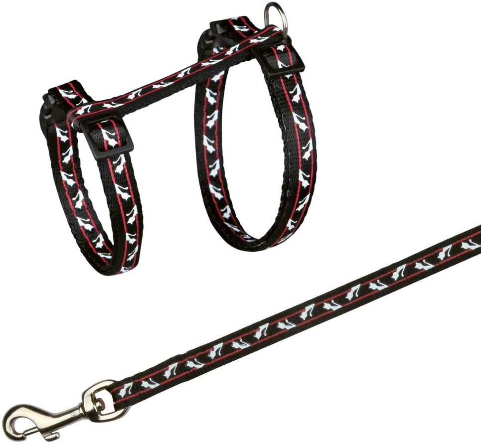 Trixie Komplektas katei nailoninis su petnešom,27-46cm/10mm, 1,20m
