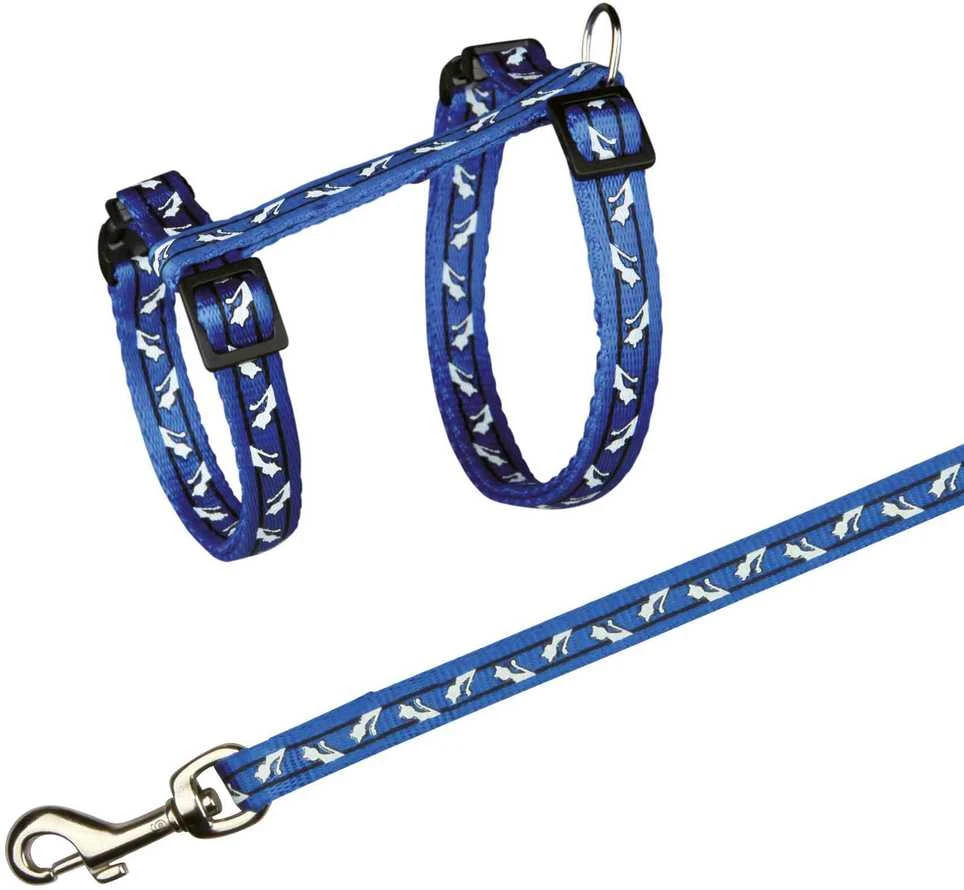 Trixie Komplektas katei nailoninis su petnešom,27-46cm/10mm, 1,20m