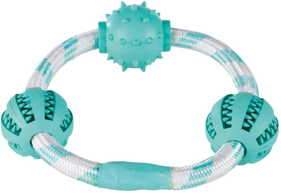 Trixie Virvelė su kamuoliukais "Denta Fun", 20 cm