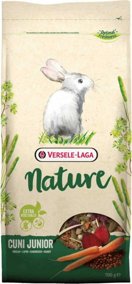 Nezatříděno Versele-Laga nv Nature Cuni Junior jaunų nykštukinių triušių pašaras, 700 g
