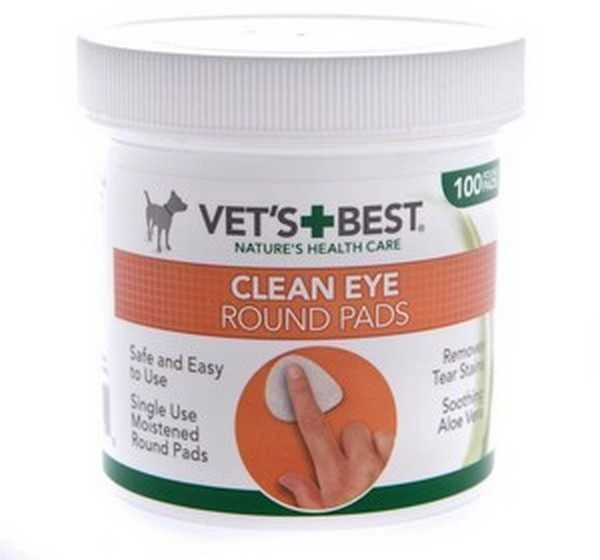 Vet's Best Clean Eye akių valymo servetėlės, 100 vnt