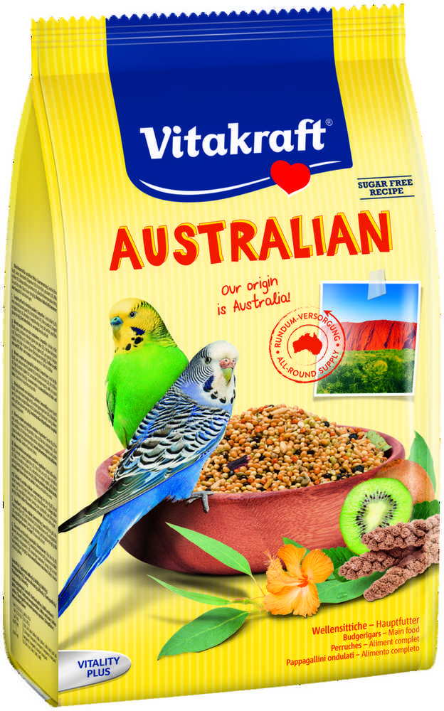 Vitakraft Australian 750g vidutinių papūgų lesalas su eukaliptu