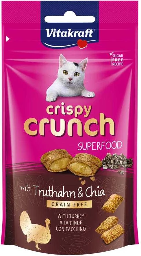 Kačių Maistas - VITAKRAFT Crispy Crunch Kalakutiena su Čija 60g