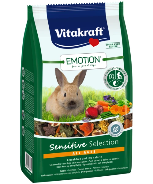 Sausas Triušių Maistas - VITAKRAFT EMOTION Sensitive, 600 g