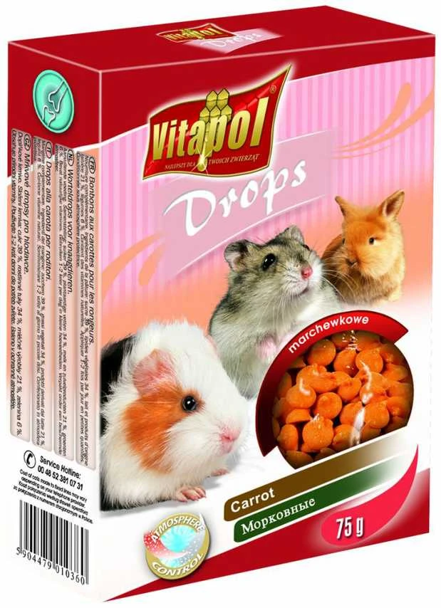 Vitapol lašeliai graužikams su morkomis 75g