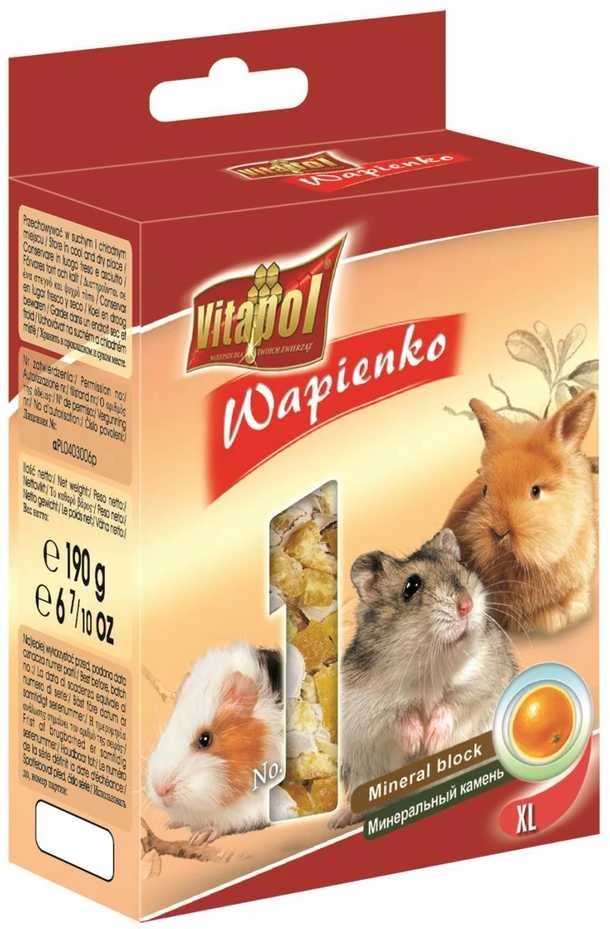 Vitapol mineralinis akmuo graužikams ir triušiams su apelsinais 190g