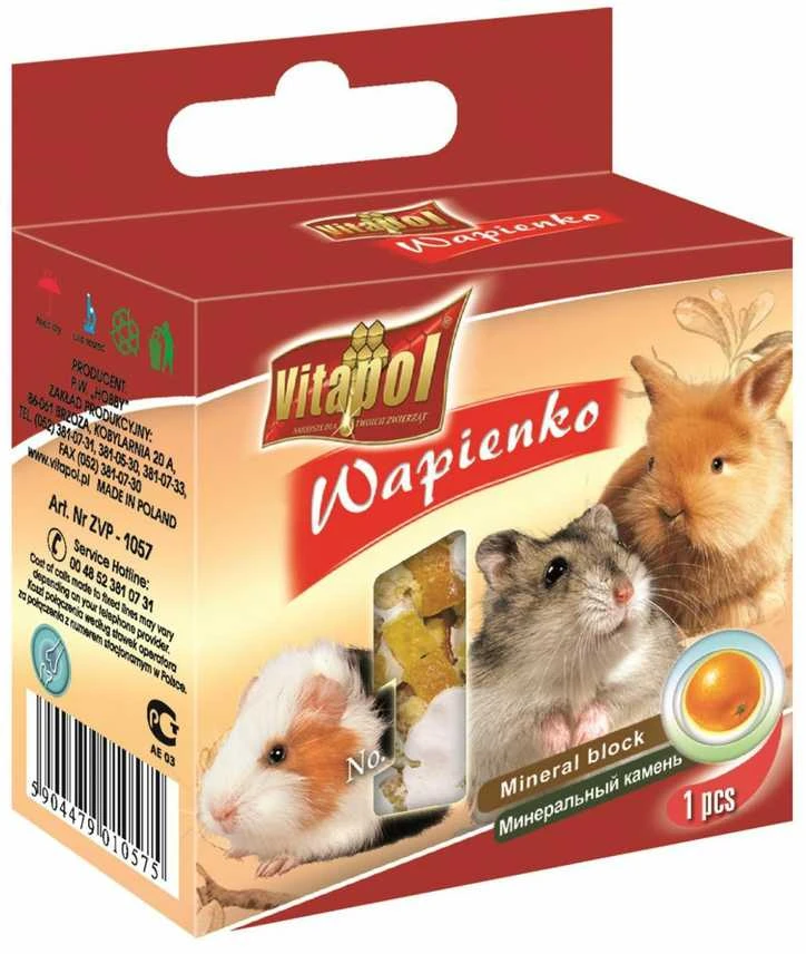 Vitapol mineralinis akmuo graužikams ir triušiams su apelsinais 40g