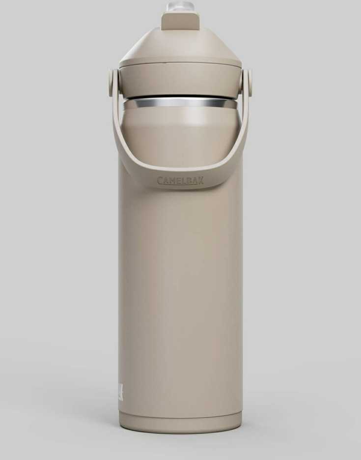 CamelBak Flip Straw izoliuotas vandens butelis 590 ml sidabro