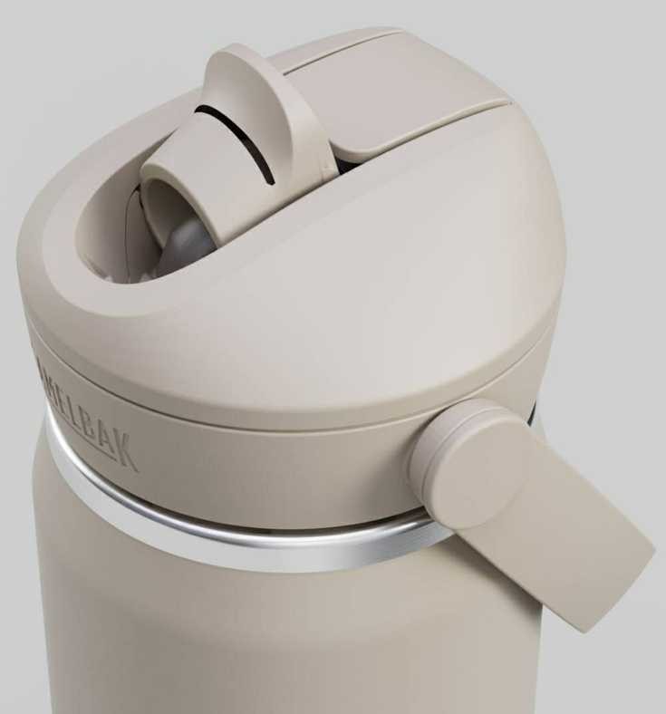 CamelBak Flip Straw izoliuotas vandens butelis 590 ml sidabro