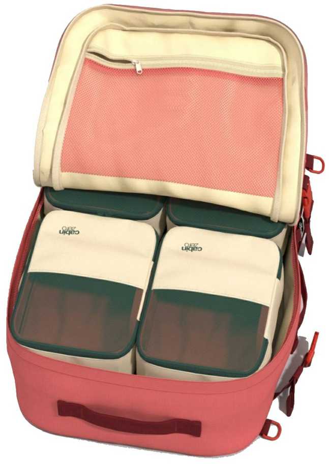 Cabinzero Classic Pro 42l kelioninis kuprinė, persikų slėnis
