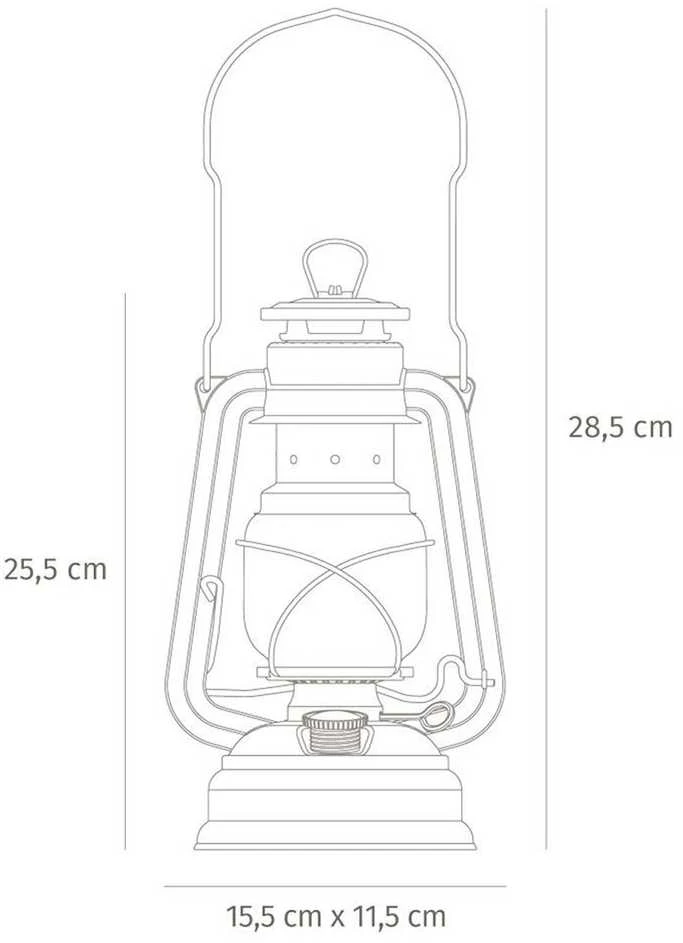 Žibalinė lempa Feuerhand Hurricane: Spalva - Sparkling Iron