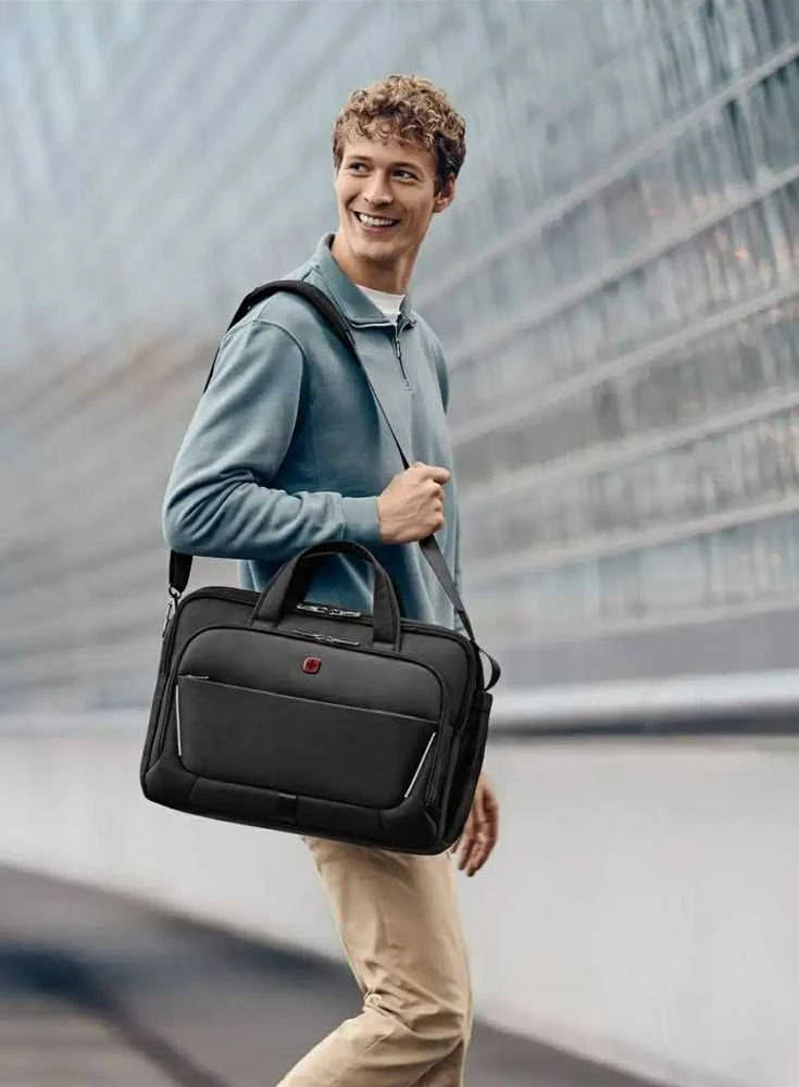 WNG Wenger Meteor Brief 16 – 17” Nešiojamas kompiuteris Briefcase with Planšetė Pocket Juodas (653498)
