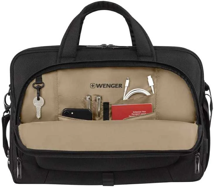 WNG Wenger Meteor Brief 16 – 17” Nešiojamas kompiuteris Briefcase with Planšetė Pocket Juodas (653498)
