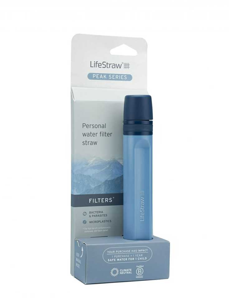 Gertuvė Lifestraw Personal vandens filtras šiaudų kalnas mėlynas