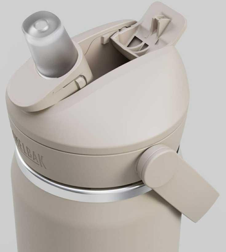 CamelBak Flip Straw izoliuotas vandens butelis 590 ml sidabro