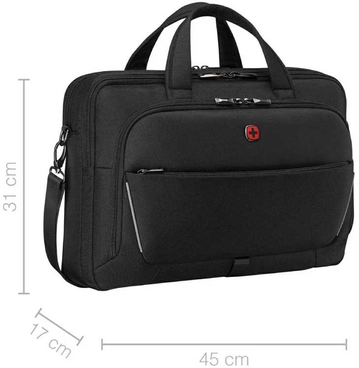 WNG Wenger Meteor Brief 16 – 17” Nešiojamas kompiuteris Briefcase with Planšetė Pocket Juodas (653498)