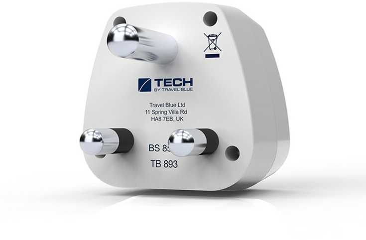 Blue Mėlyna TRAVEL Mėlynas PRZEJŚCIÓWKA ADAPTER SHUCKO -> RPA