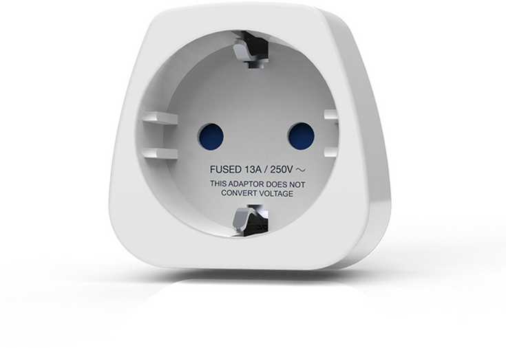 Blue Mėlyna TRAVEL Mėlynas PRZEJŚCIÓWKA ADAPTER SHUCKO -> UK