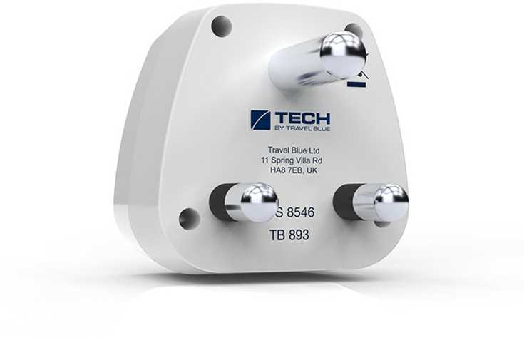 Blue Mėlyna TRAVEL Mėlynas PRZEJŚCIÓWKA ADAPTER SHUCKO -> RPA