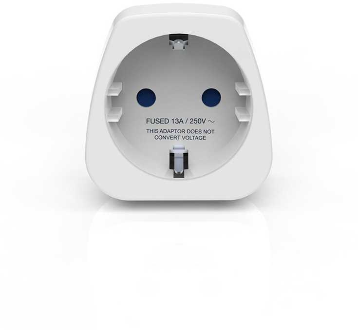 Blue Mėlyna TRAVEL Mėlynas PRZEJŚCIÓWKA ADAPTER SHUCKO -> UK
