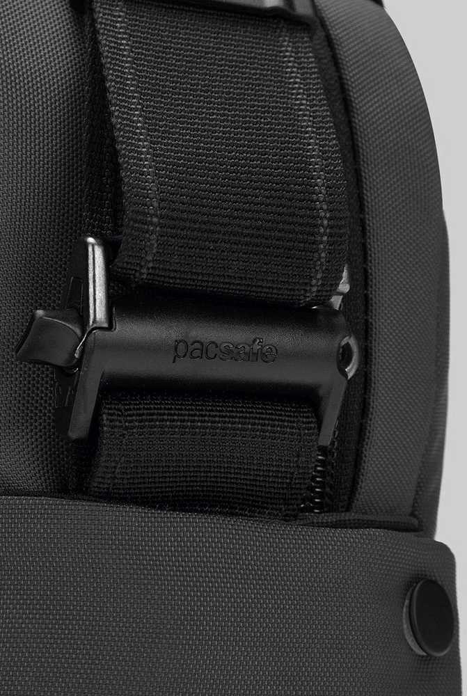 Vyriška rankinė per petį Pacsafe Metrosafe X su RFID apsauga nuo vagysčių, tamsiai pilka spalva