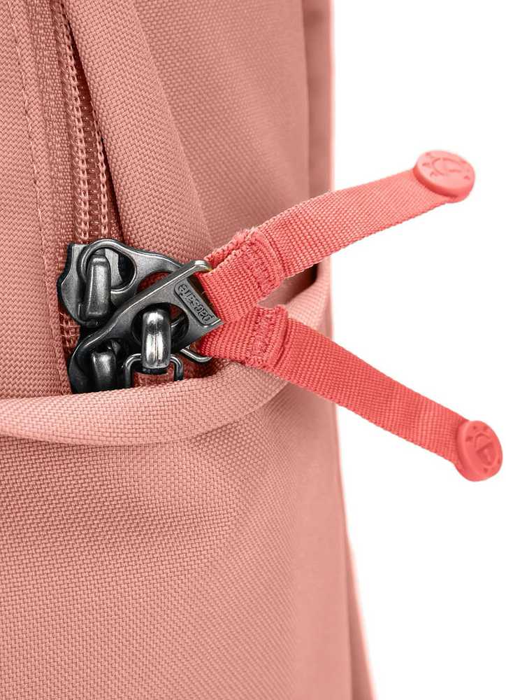 Miesto kuprinė Pacsafe Go 15 l su RFID apsauga nuo vagystės - rožinė