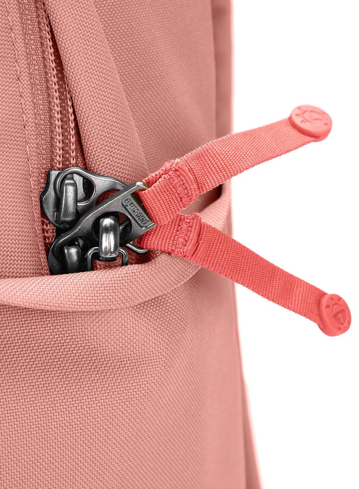 Miesto kuprinė Pacsafe Go 15 l su RFID apsauga nuo vagystės - rožinė
