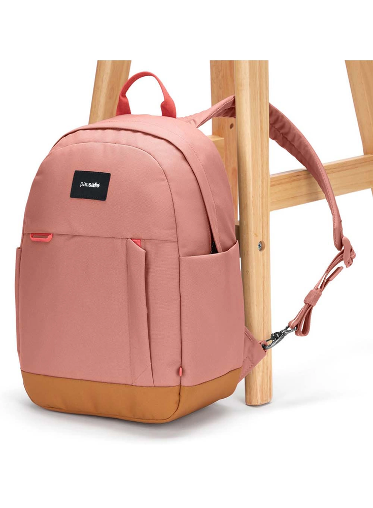 Miesto kuprinė Pacsafe Go 15 l su RFID apsauga nuo vagystės - rožinė