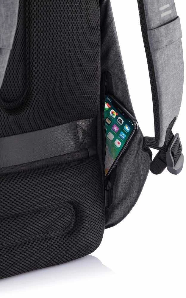 Kuprinė su apsauga nuo vagių XD Design Bobby Hero XL, Juodos/Pilkos spalvos