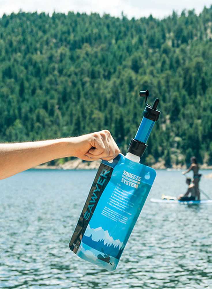 Sawyer Mini SP102 Mėlyna Filter – lengvas vandens valytuvas ekspedicijoms