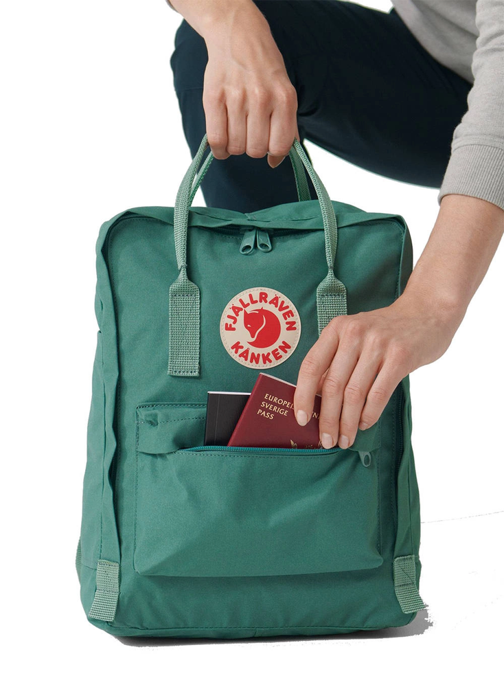 Fjallraven Kanken 16 L kuprinė - Mėlyna/šviesus Ąžuolas
