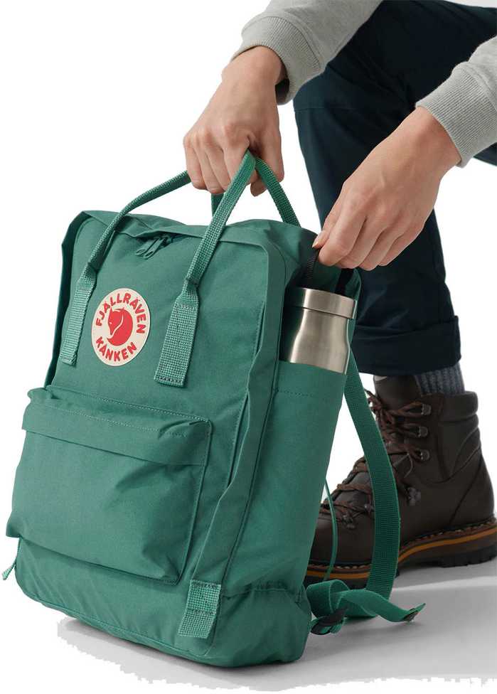 Fjallraven Kanken 16 L kuprinė - Mėlyna/šviesus Ąžuolas