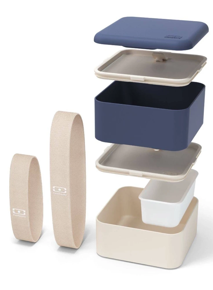 Mėlyna Monbento Bento Square Natural Mėlyna mėlyna
