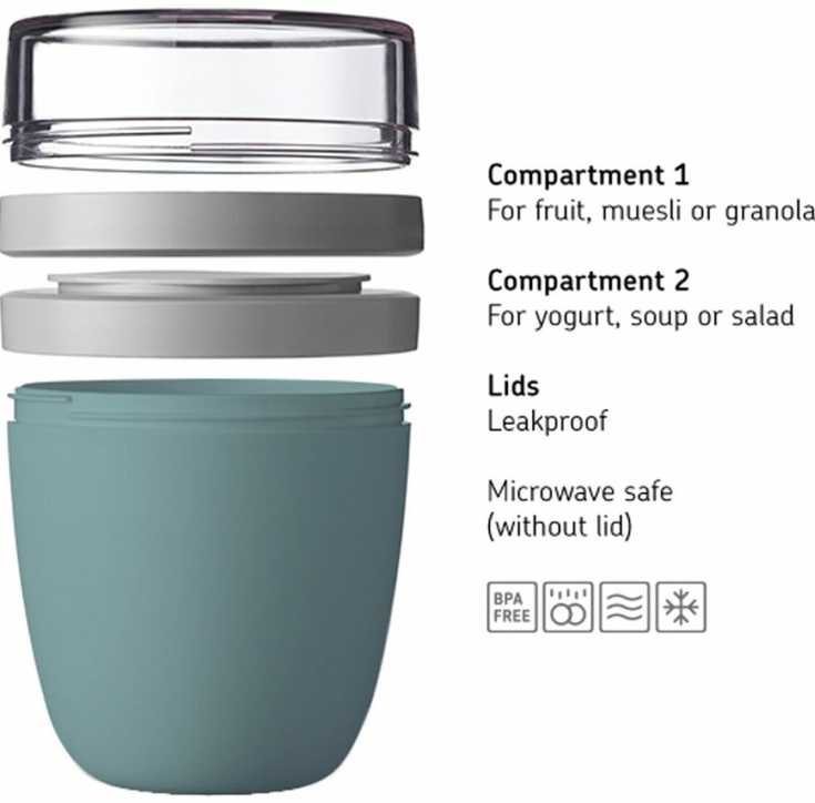 Rosti Mepal Mėlyna Lunchpot Ellipse mini 420 ml Mepal - nordic mėlynas-universalus