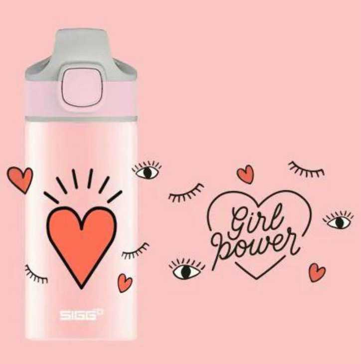 Gertuvė su šiaudeliu SIGG Girl Power 0.4 l