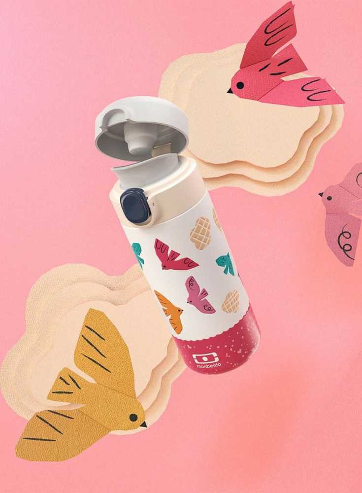 Monbento Graphic Birds termos butelka 360ml