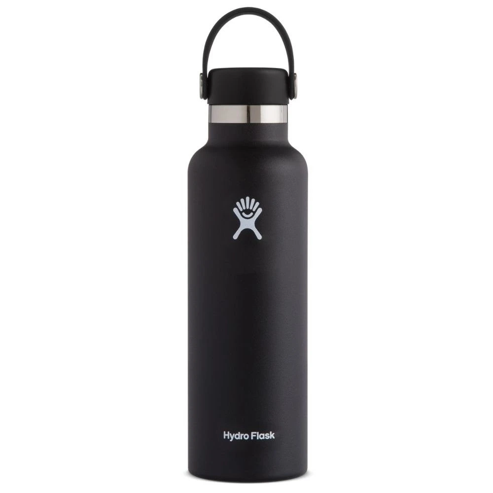 Hydro Flask termo gertuvė su standartiniu Mouth lanksčiu dangteliu, 620 ml – Juodas
